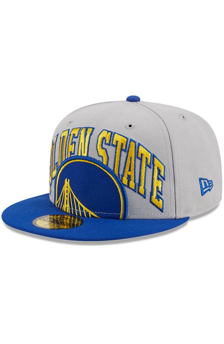 New Era Men's New Era Gray/Royal Golden State Warriors Tip-Off Two-Tone 59FIFTY Fitted Hat, Main, color, Gray