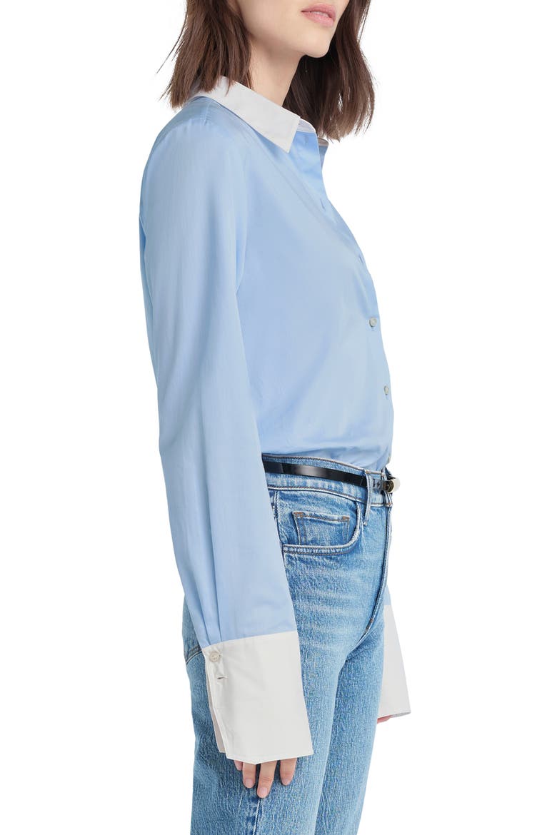 The Cuffed Statement Shirt, Alternate, color, POWDER BLUE/ BRIGHT