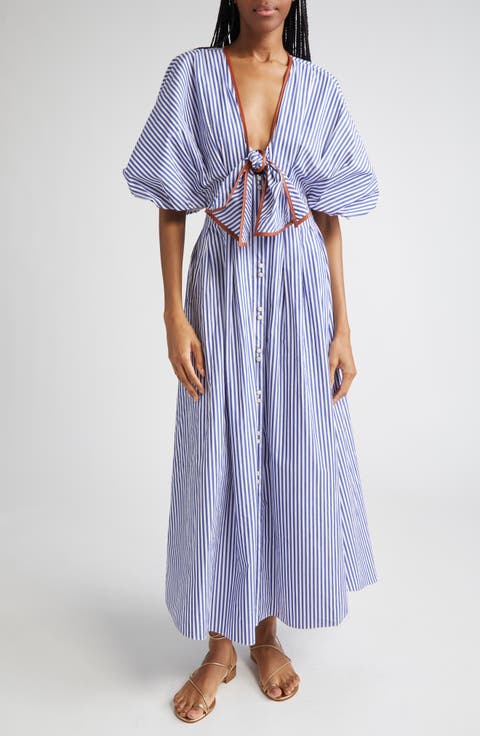 Endless Spring Tie Front Cotton Dress