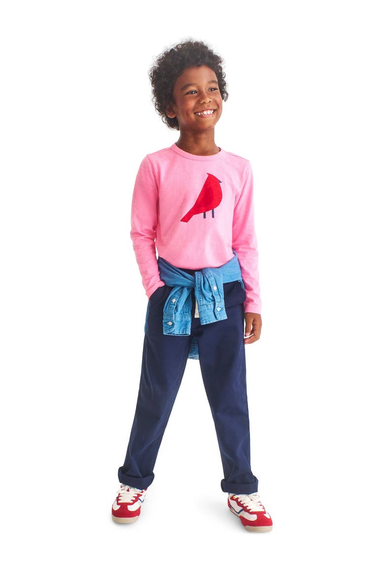 Kids Long Sleeve Cardinal Tee, Alternate, color, Taffy
