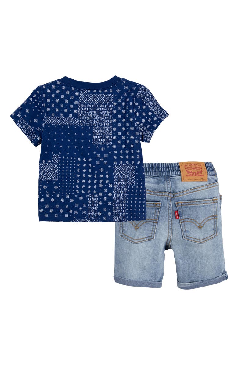 Levi's<sup>®</sup> Bandana T-Shirt & Denim Shorts Set, Alternate, color,