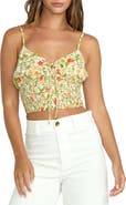 Billabong Babe Floral Smocked Crop Camisole
