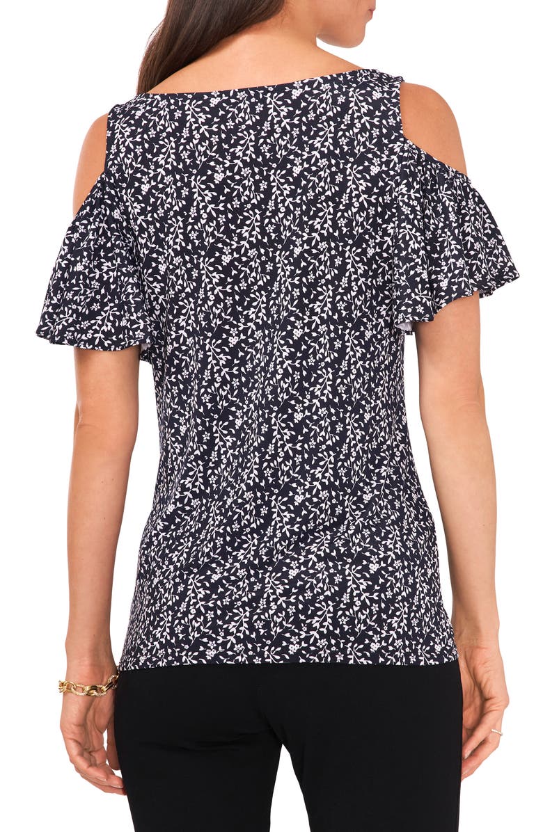 Chaus Print Cold Shoulder Top, Alternate, color, 