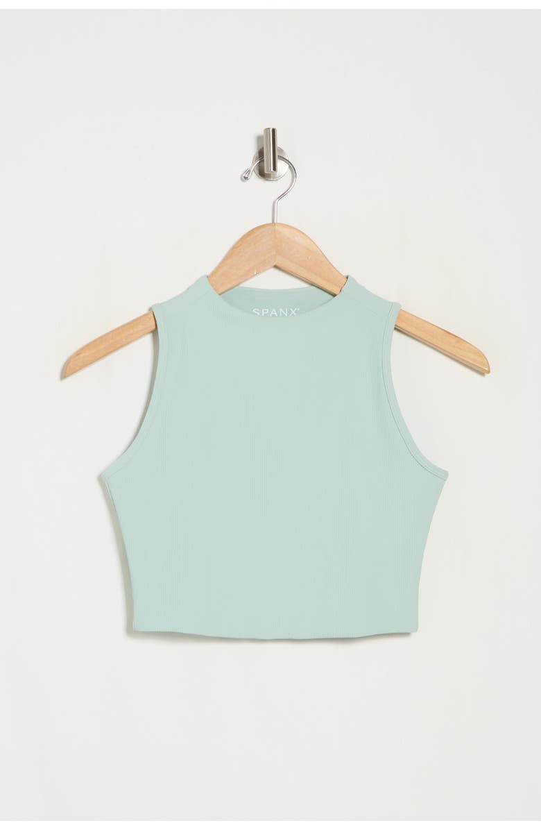 SPANX<sup>®</sup> Contour Rib Mock Neck Crop Tank, Alternate, color, 
