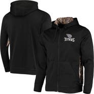 DUNBROOKE Men's Dunbrooke Black/Realtree Camo Tennessee Titans Decoy Tech Fleece Full-Zip Hoodie
