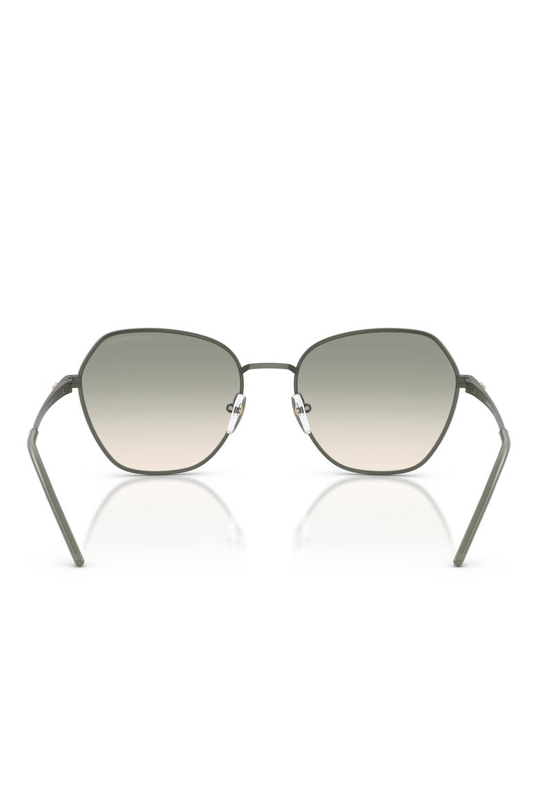 55mm Irregular Sunglasses, Alternate, color, AGAVE / BROWN GRADIENT GREEN