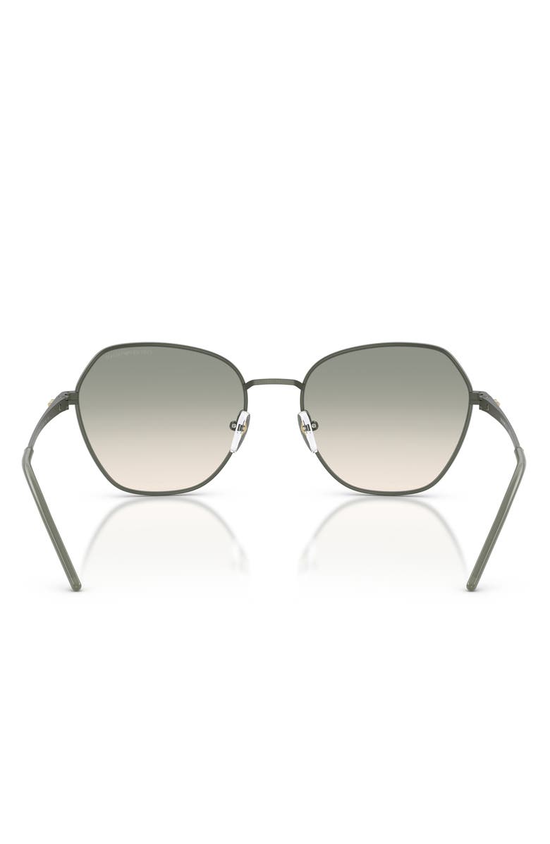 Emporio Armani 55mm Irregular Sunglasses, Alternate, color, Agave / Brown Gradient Green