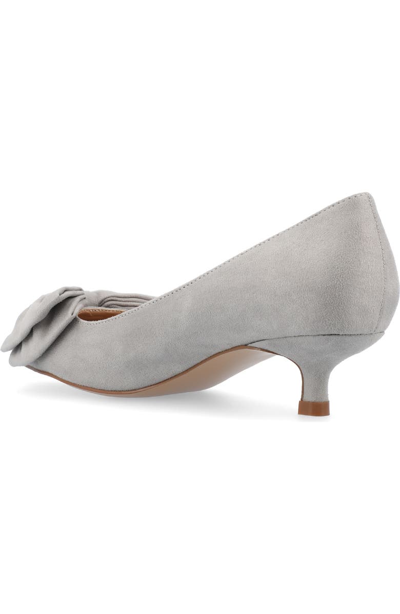 Journee Collection JOURNEE Orana Bow Kitten Heel Pump, Alternate, color, Grey