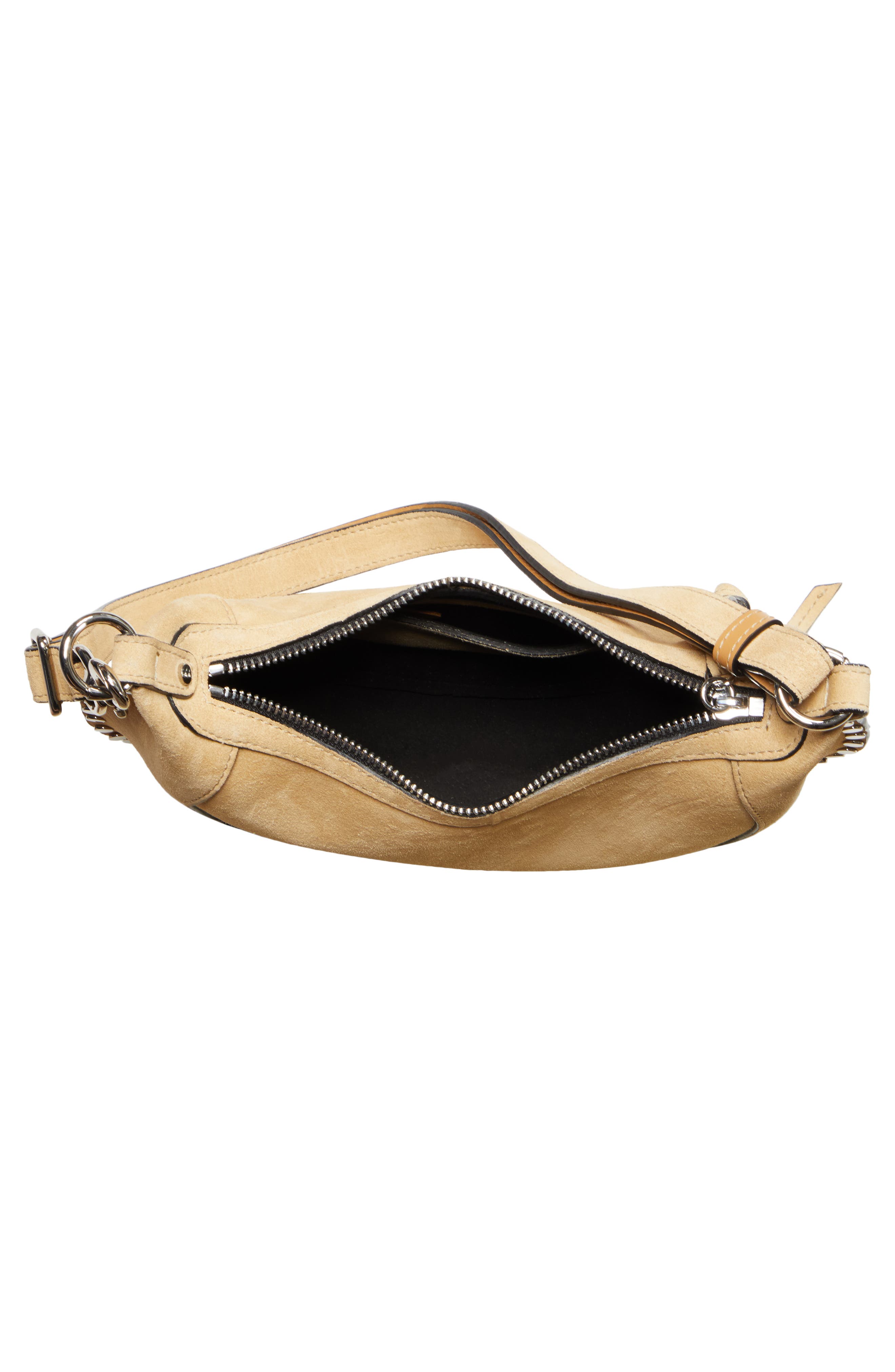 Isabel Marant Oskan Moon Suede Shoulder Bag, Alternate, color, 