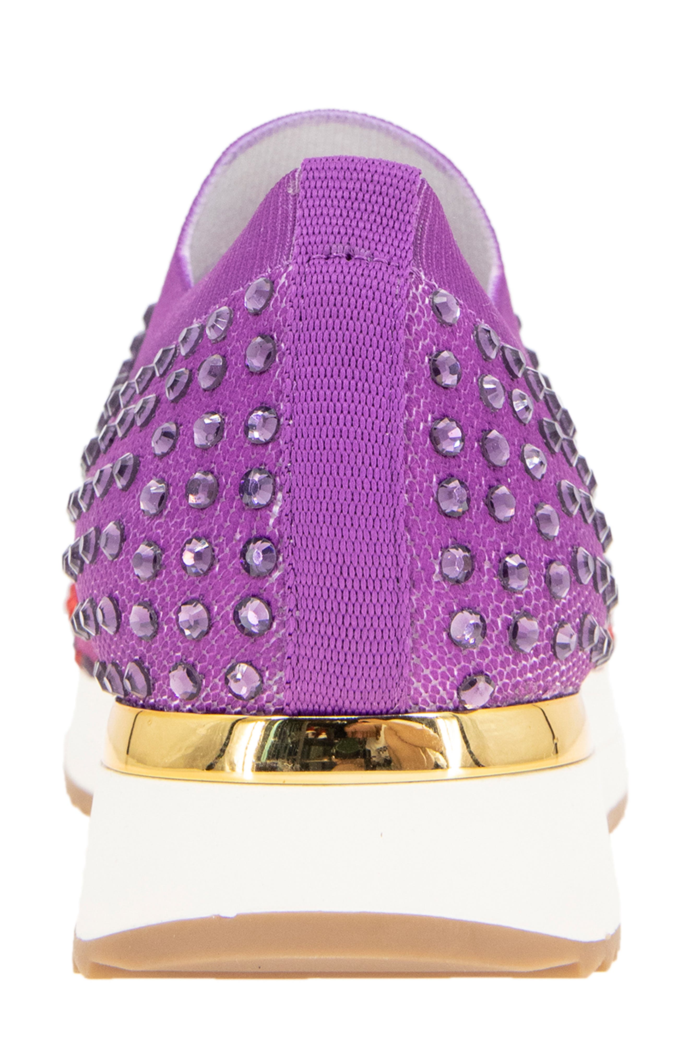 Cameron Jewel Jogger Sneaker, Alternate, color, ROUGE KNIT