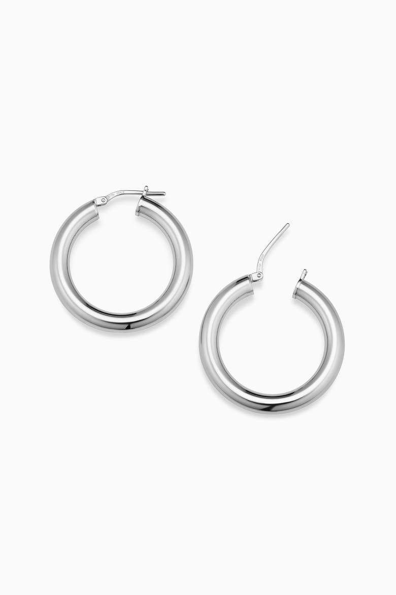 Everyday Bold Hoops in Sterling Silver, Alternate, color, Silver