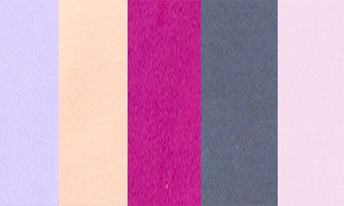 Hanky Panky Breathe 5-pack V-cut Thongs In Bliss/wstra/fusc