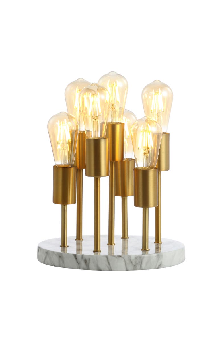 JONATHAN Y Pleiades Modern Metal/Resin LED Accent Lamp, Main, color, Brass Gold
