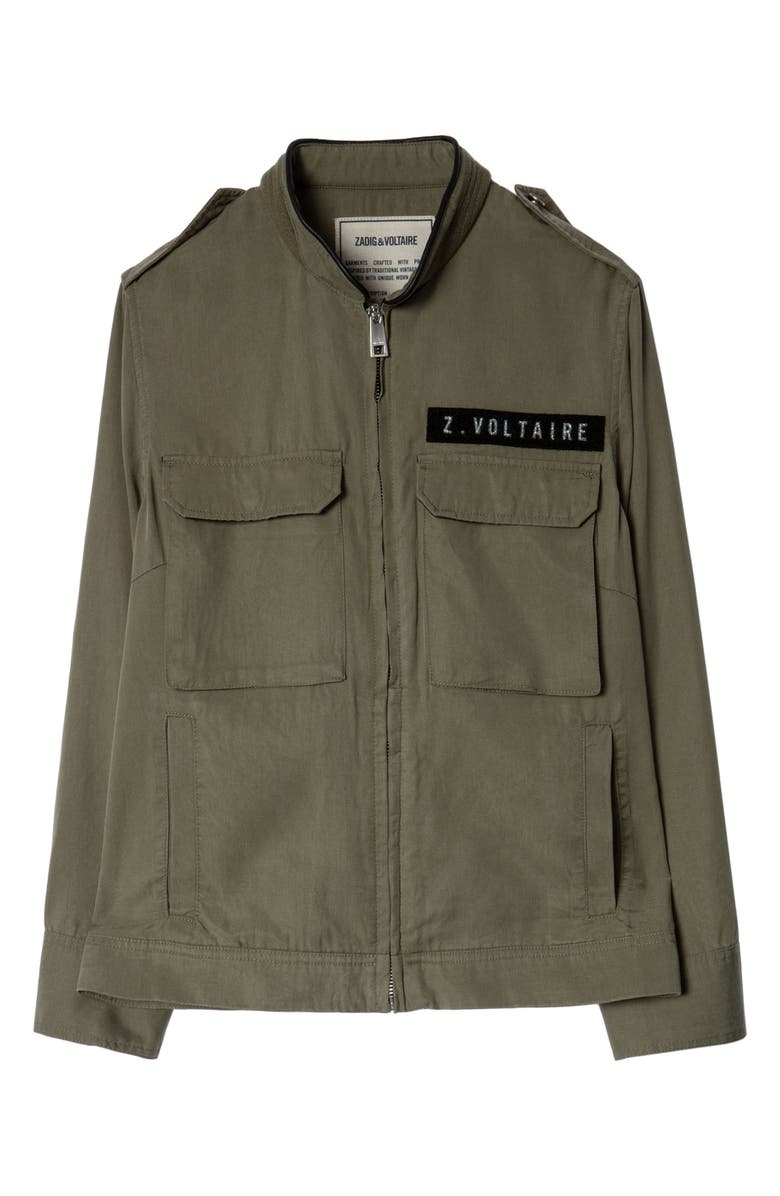 Zadig & Voltaire Kavy Embellished Army Jacket, Alternate, color,