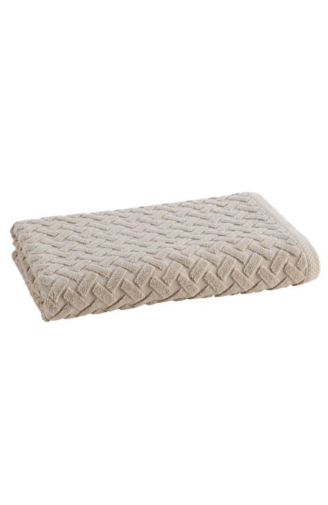 Trellis Textured Cotton Rayon Fibre Blend Soft Bath Towels