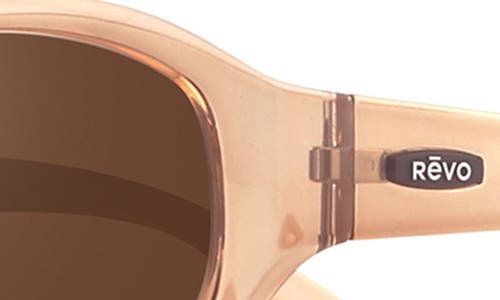 Revo Grace Petite 57mm Polarized Oval Sunglasses In Brown