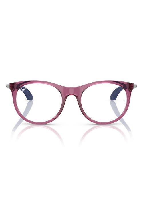 Ray Ban Ray-ban Kids' 47mm Phantos Optical Glasses In Transparent Violet