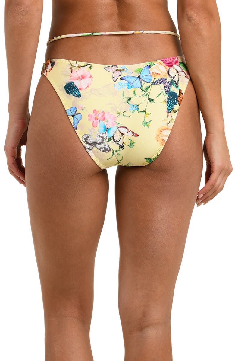 L'AGENCE Jean Garden Butterfly Beaded Bikini Bottoms, Alternate, color, 