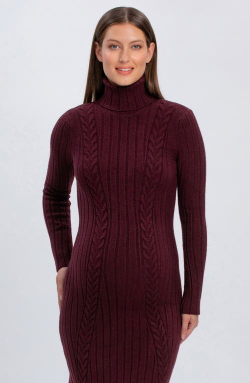 Pietro Brunelli Maternity Perla Maternity Sweater Dress In Burgundy