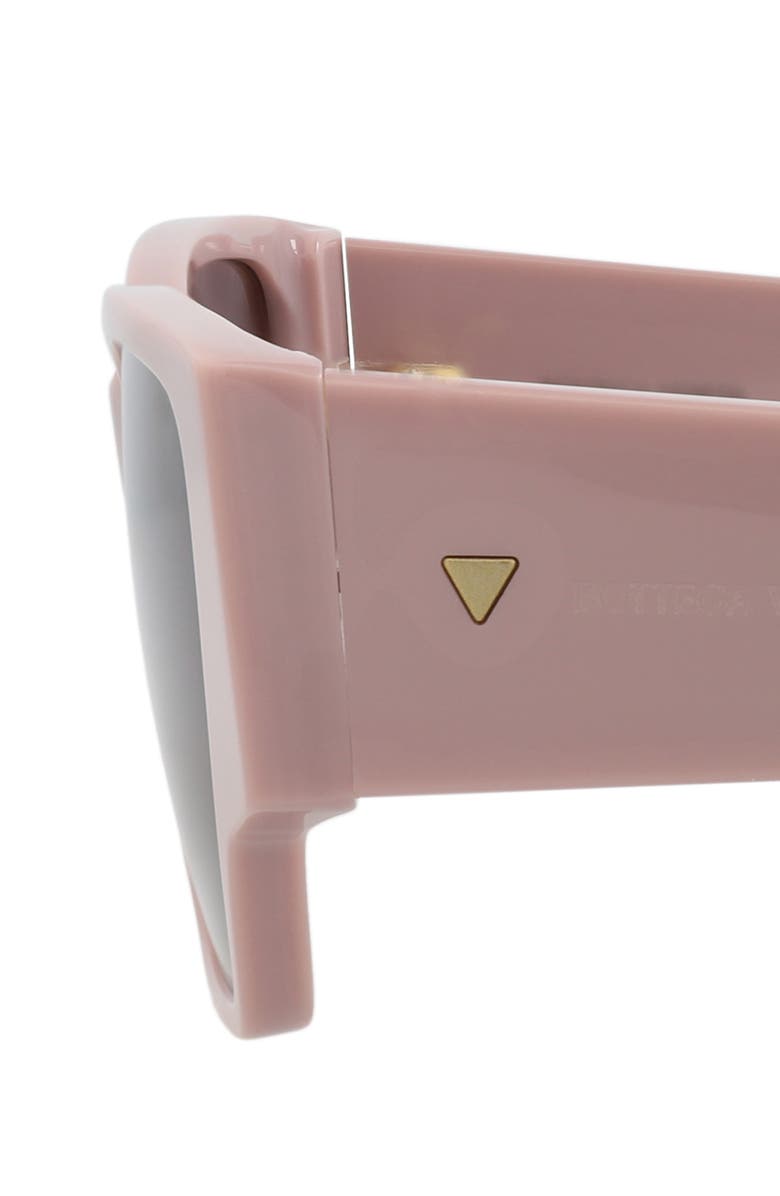 Bottega Veneta 57mm Square Sunglasses, Alternate, color, Pink Pink Brown