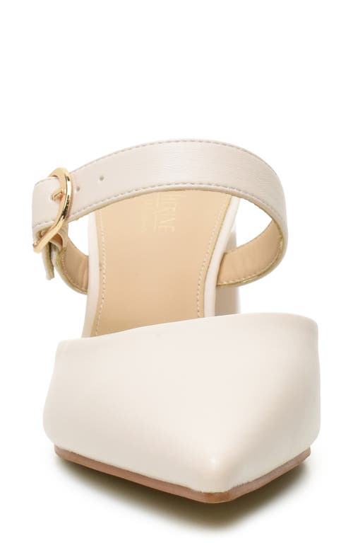 Catherine Catherine Malandrino Belky Buckle Mule Pump In Beige