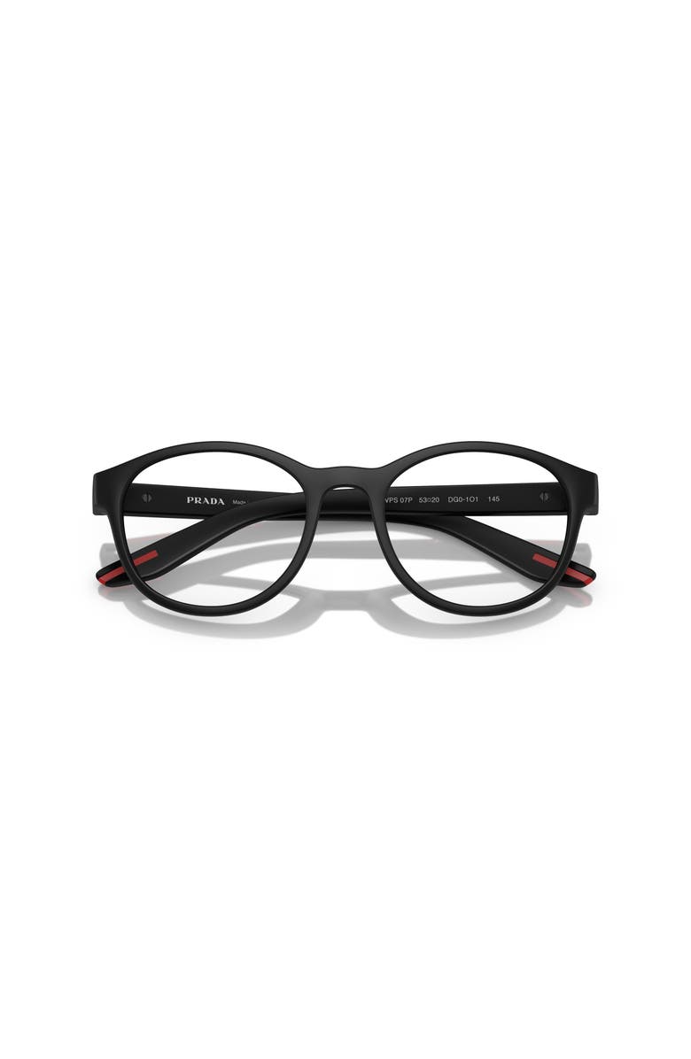 Prada Linea Rossa 53mm Phantos optical glasses, Alternate, color, Black