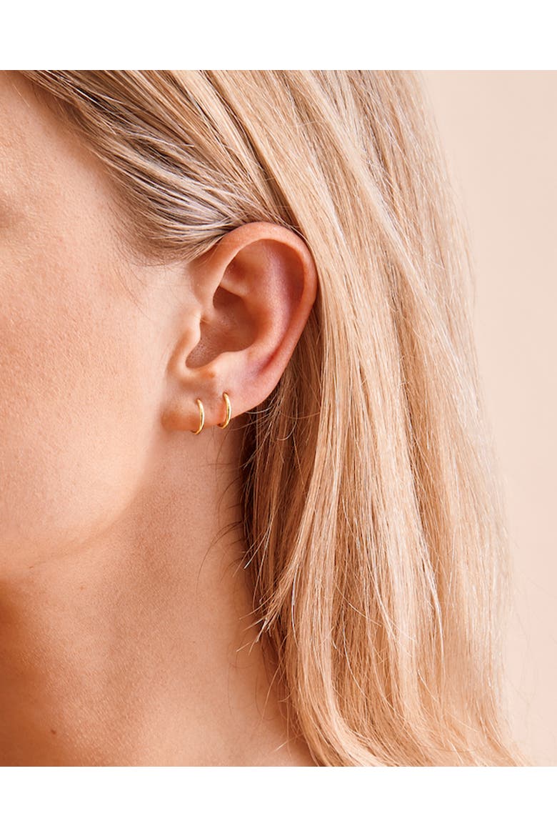 Classic Huggie Earrings, Alternate, color, Metallic Gold