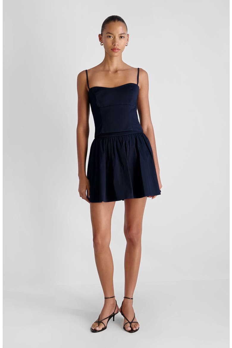 Stretch Cotton Sateen Camisole, Alternate, color, 30-MARINE