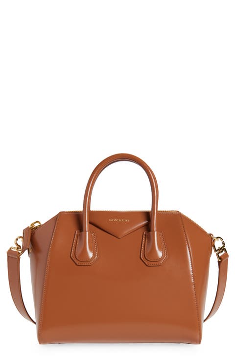 Small Antigona Leather Satchel