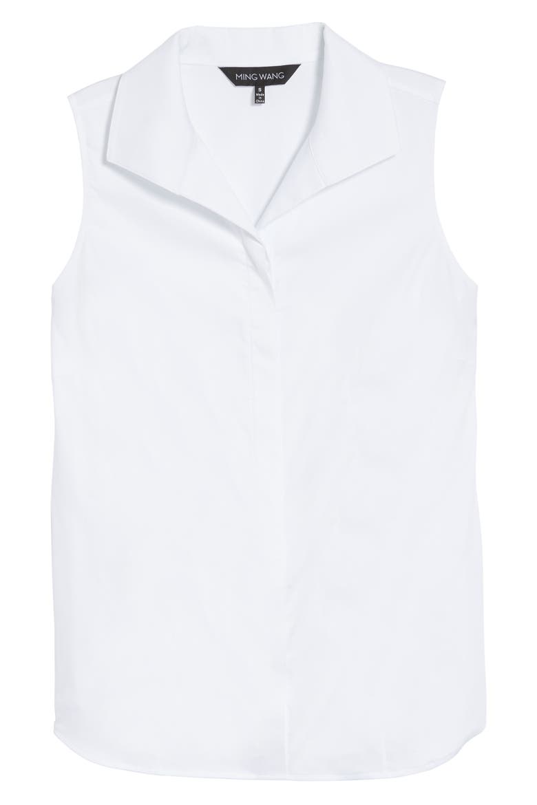 Sleeveless Shirt, Alternate, color, WHITE