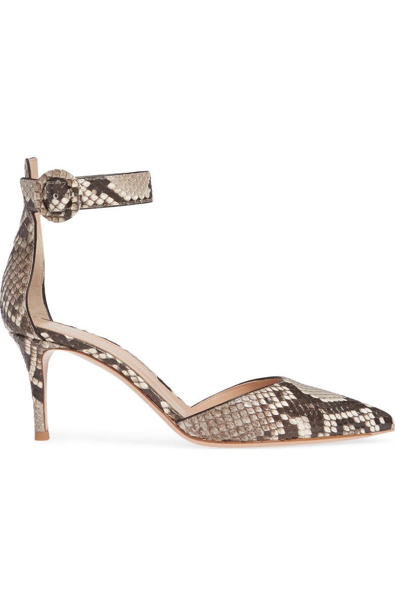 Gianvito Rossi Genuine Python Ankle Strap Pump, Alternate, color,