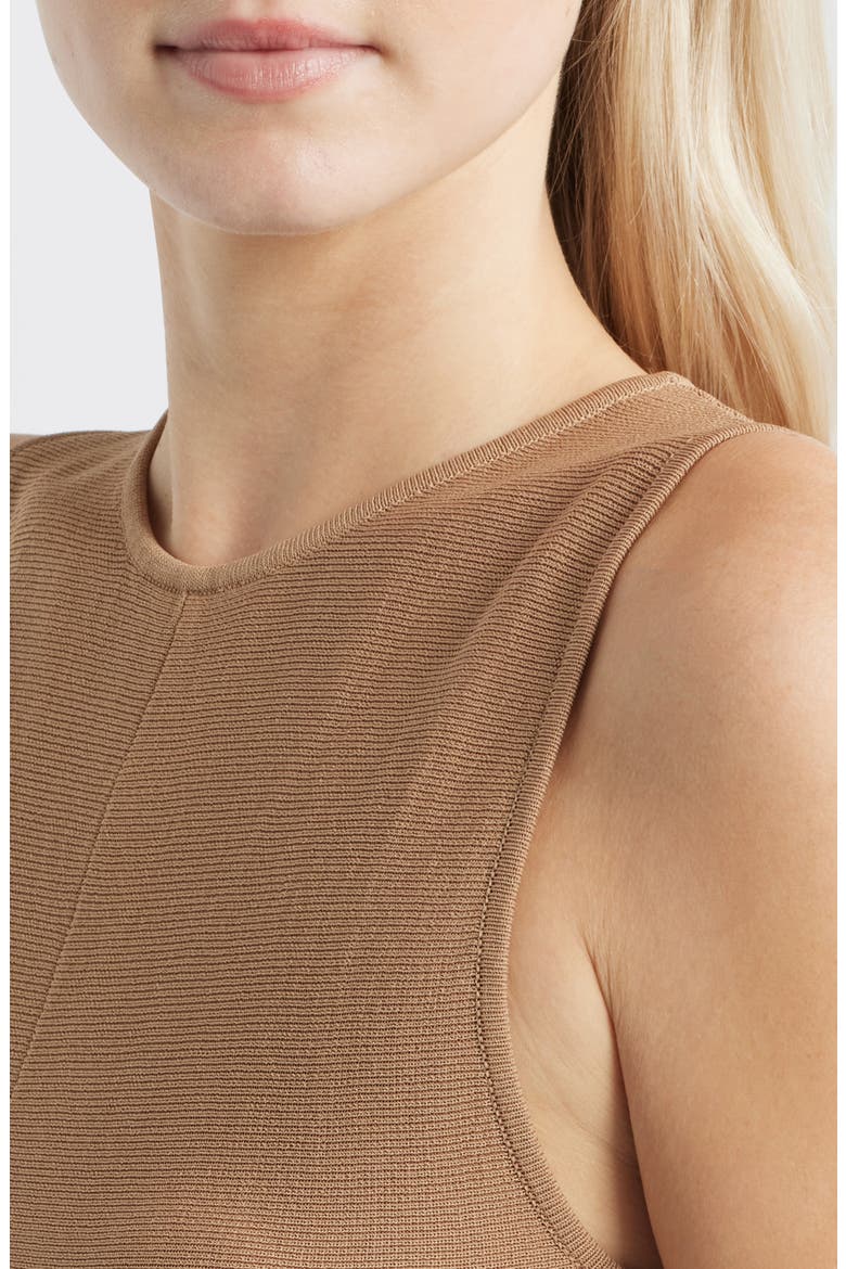 The Lucerne Sleeveless Knit Minidress, Alternate, color, CAMEL