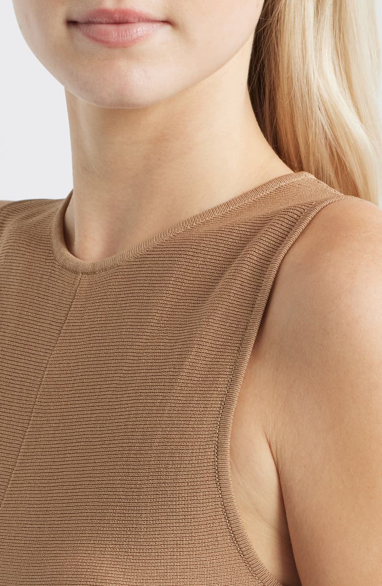 Solid & Striped The Lucerne Sleeveless Knit Minidress, Alternate, color, Camel