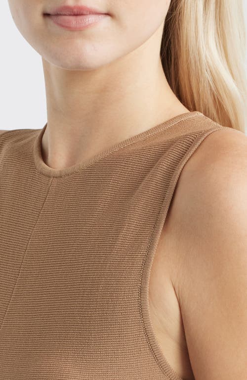 Solid & Striped The Lucerne Sleeveless Knit Minidress In Brown