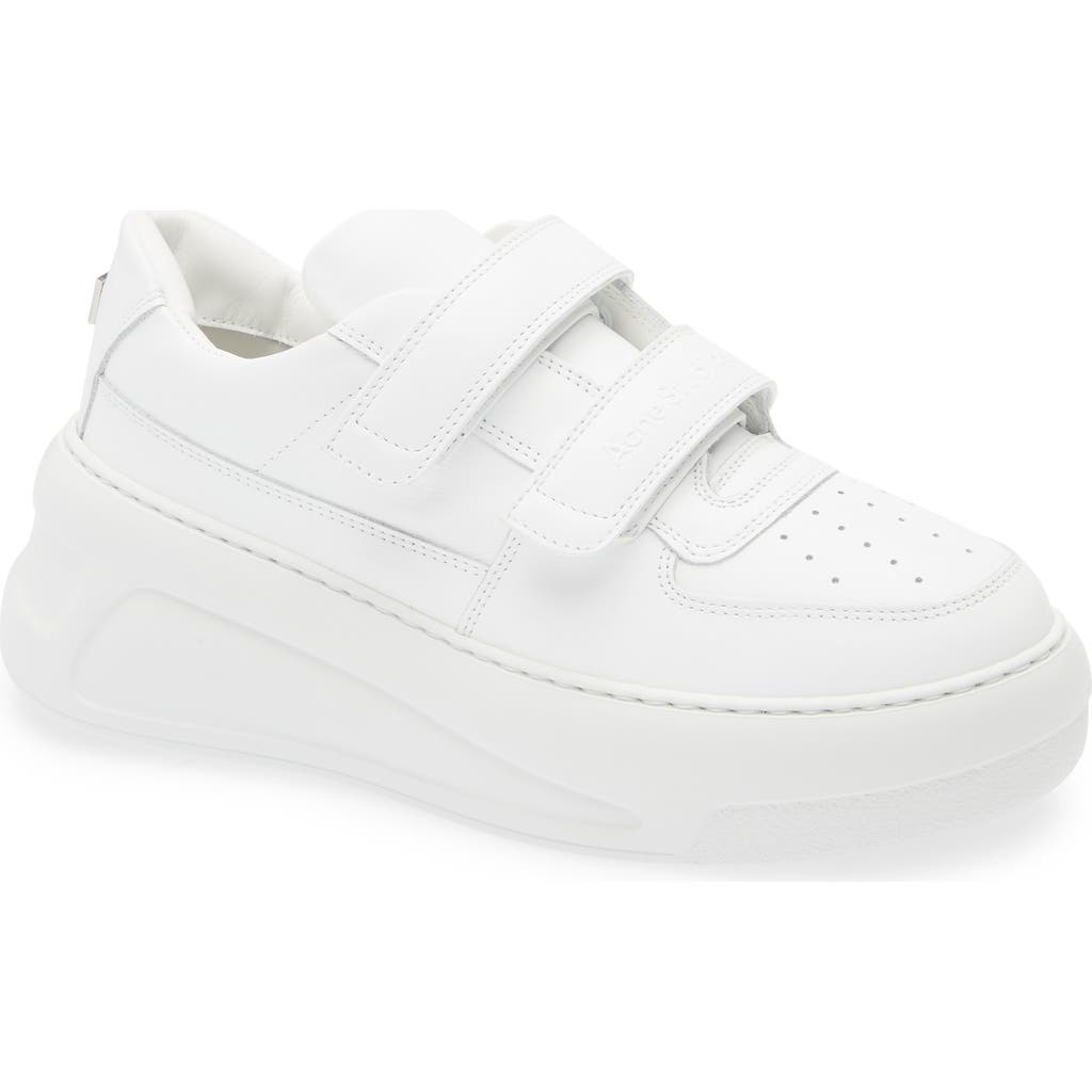 Shop Acne Studios Steffey U Friend Platform Sneaker In Optic White/optic White