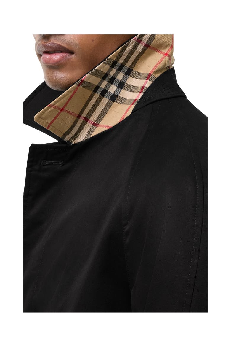 Extra-short Gabardine Camden Car Coat, Alternate, color, Black