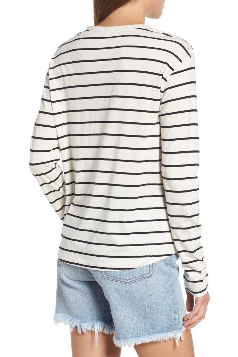 Slouch Pocket Tee, Alternate, color, IVORY SANDY STRIPE