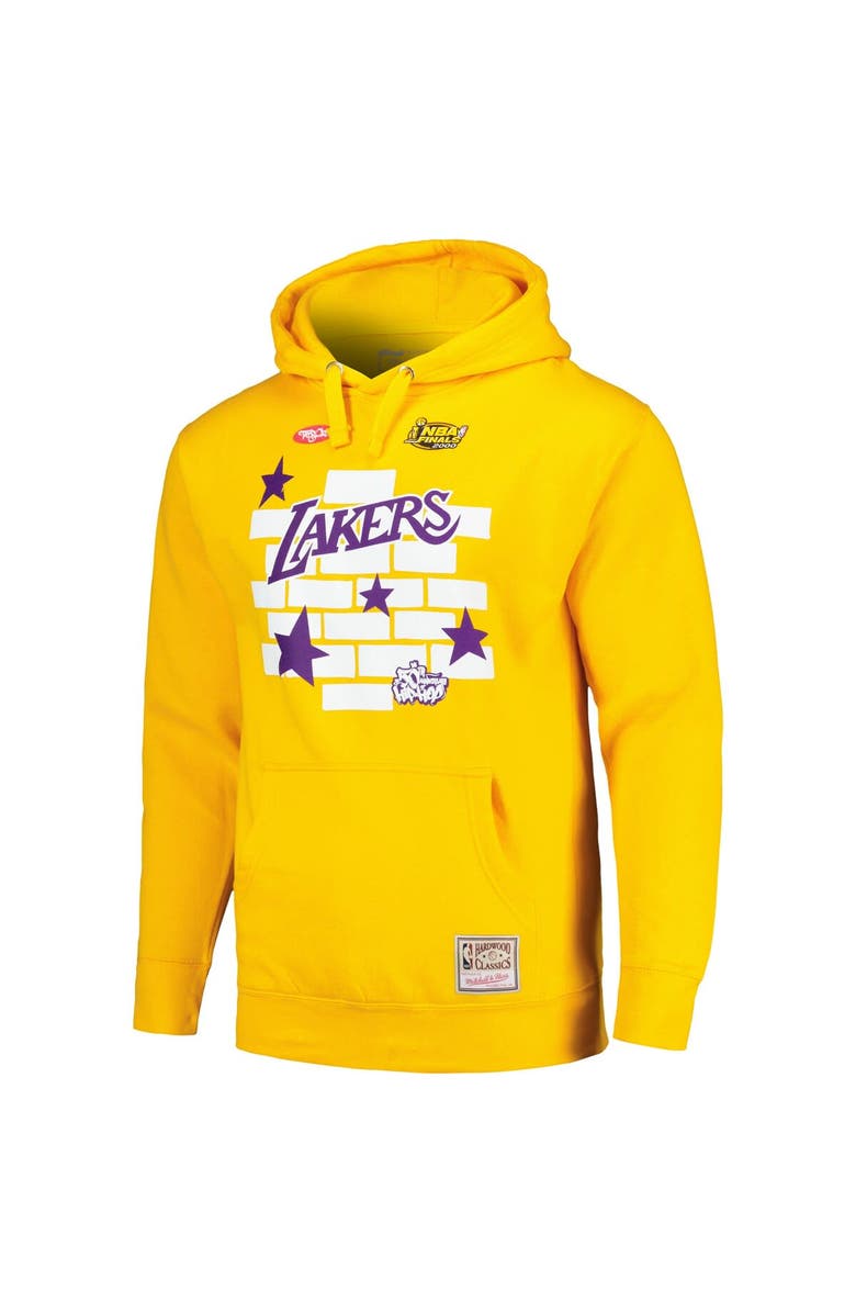 Mitchell & Ness Men's Mitchell & Ness x Tats Cru Gold Los Angeles Lakers Hardwood Classics Brick Pullover Hoodie, Alternate, color, Gold
