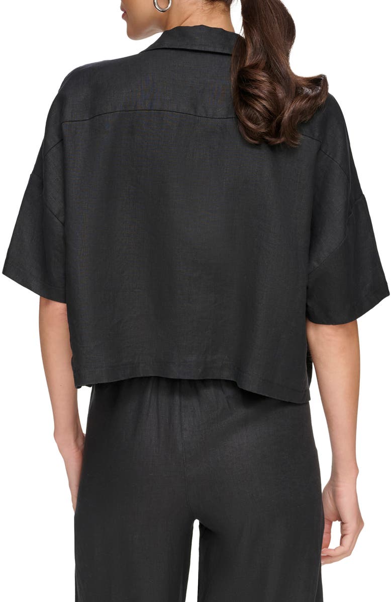 DKNY Linen Camp Shirt, Alternate, color,
