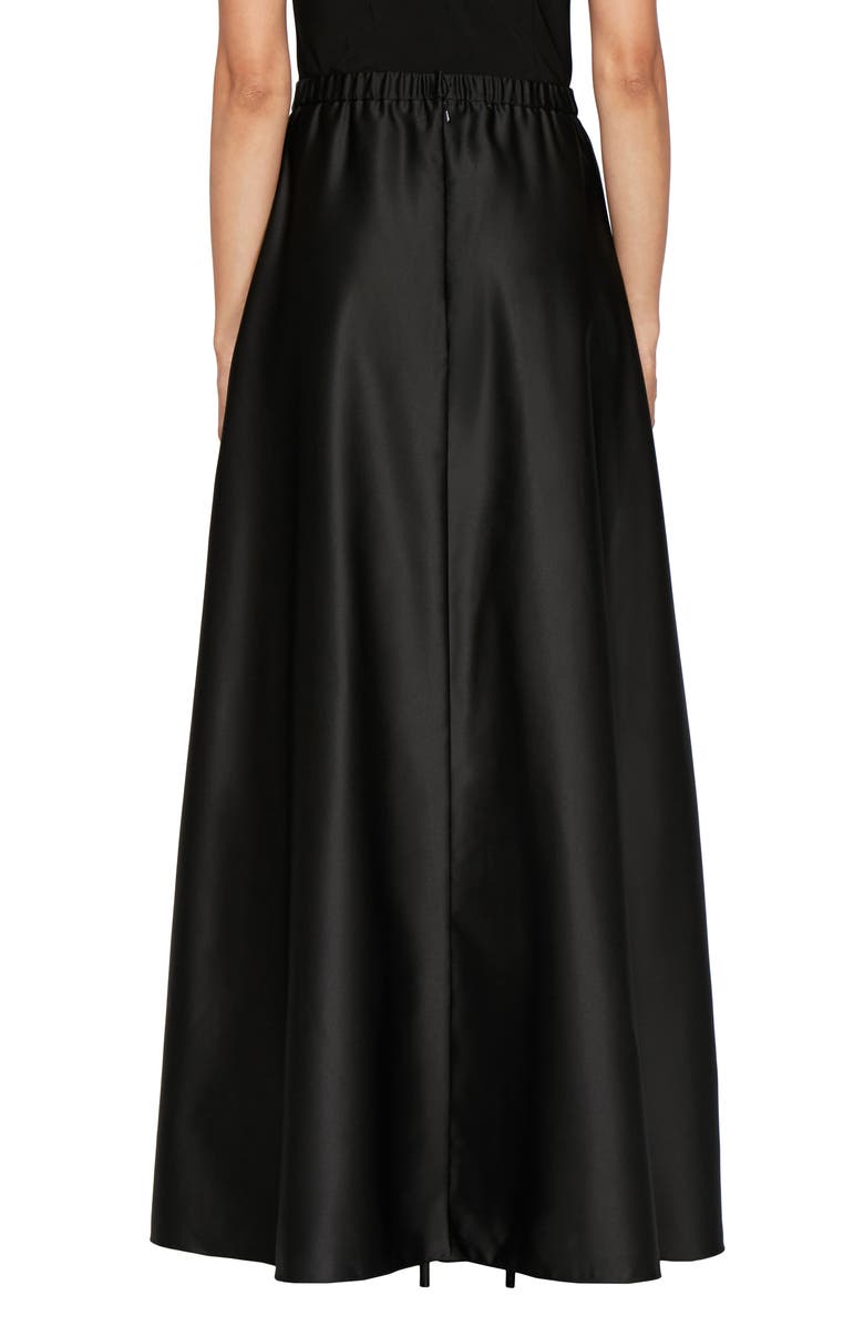 Alex Evenings Satin Ball Skirt, Alternate, color, Black