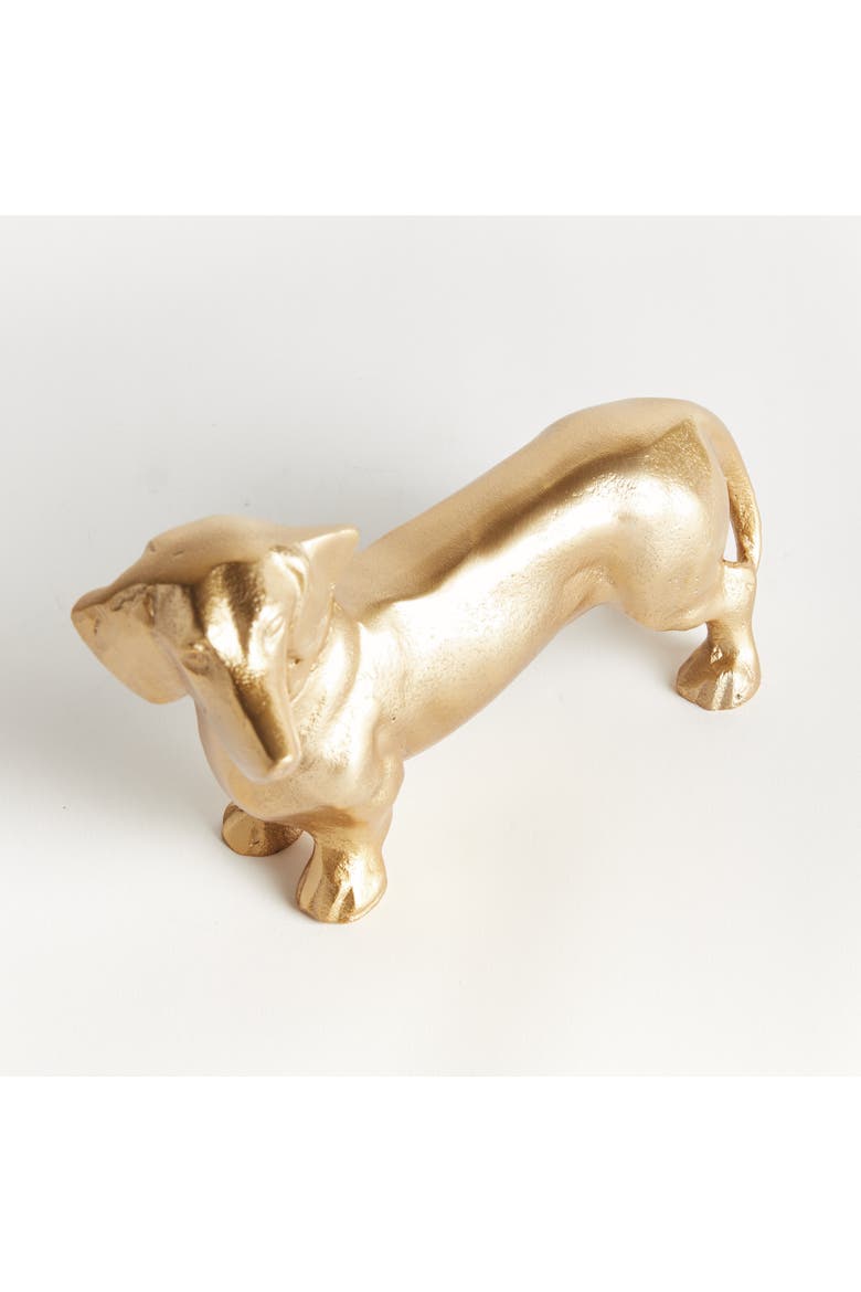Loki Dachshund Sculpture Gold, Alternate, color, Gold