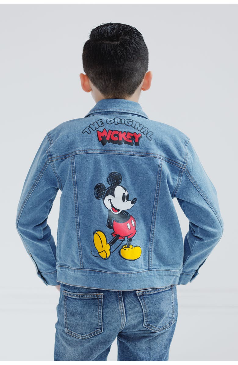 Disney Mickey Mouse & Friends Denim Jacket, Alternate, color, Mickey Mouse Blue
