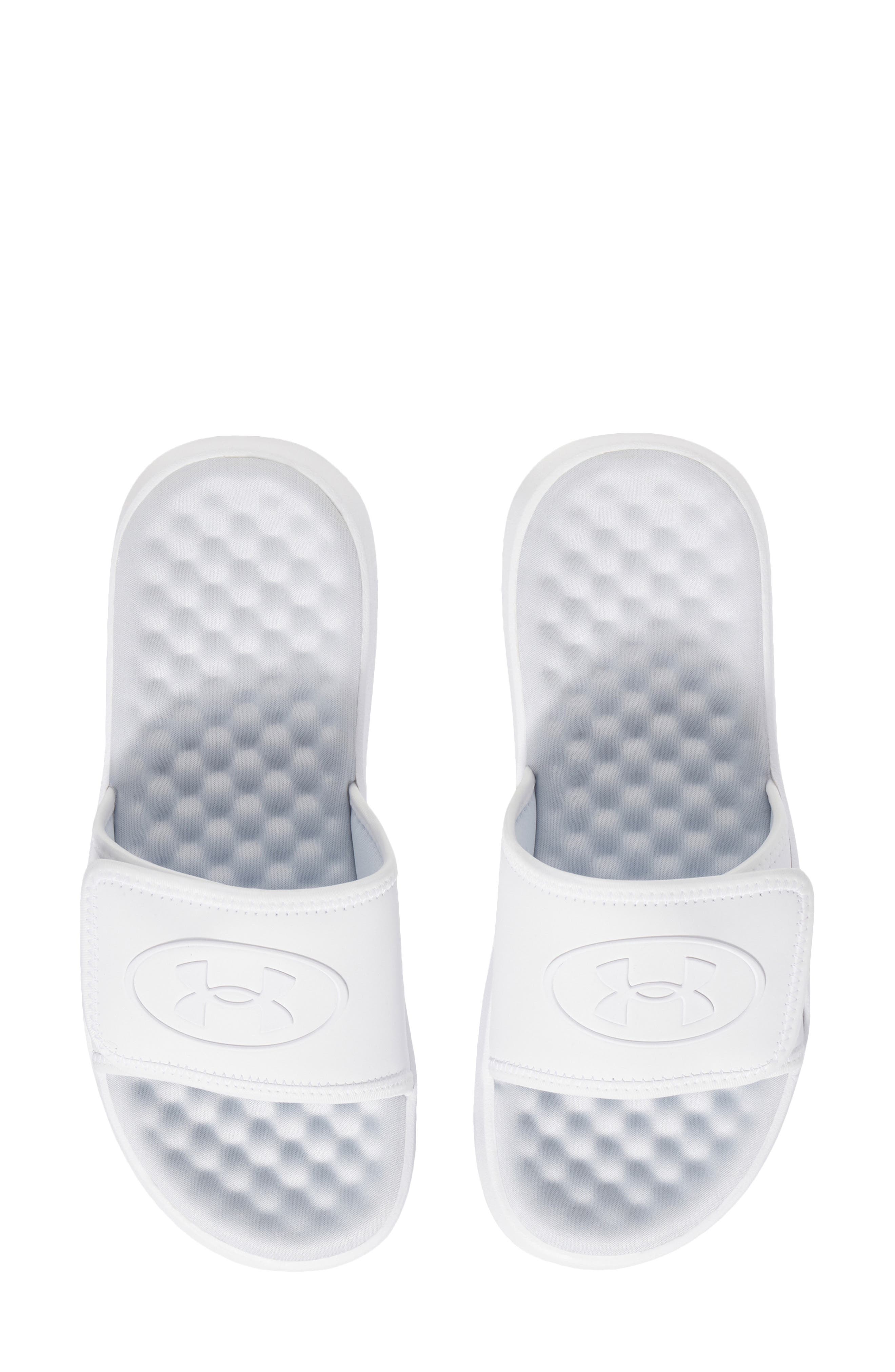 UA Ignite Pro 8 Water Resistant Slide Sandal, Alternate, color, WHITE