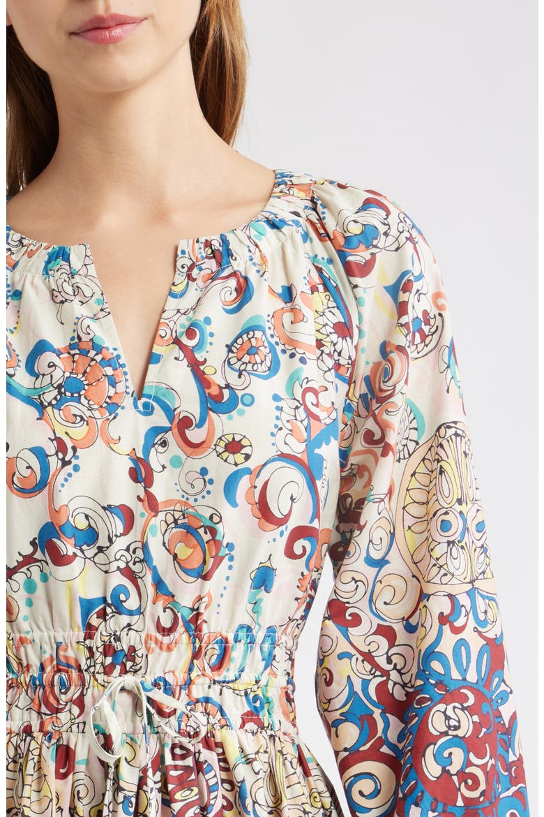 Noah Print Long Sleeve Fit & Flare Dress, Alternate, color, ANDREEVA OMBRE PRINT
