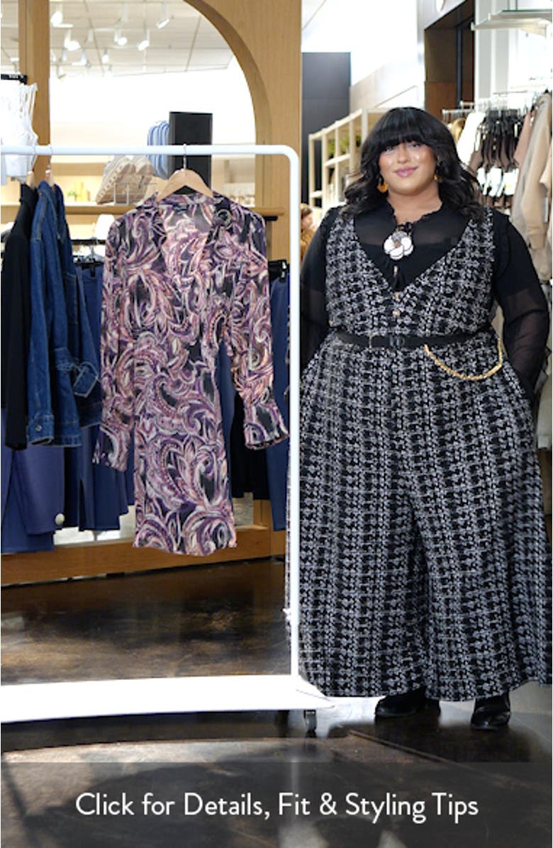 Zelda Print Long Sleeve Wrap Dress, sales video thumbnail