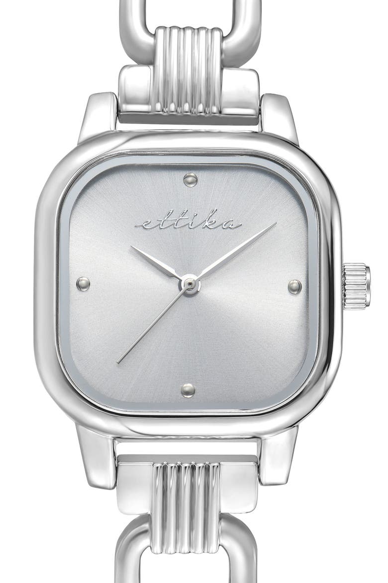 Classic Square Bracelet Watch, Alternate, color, SILVER