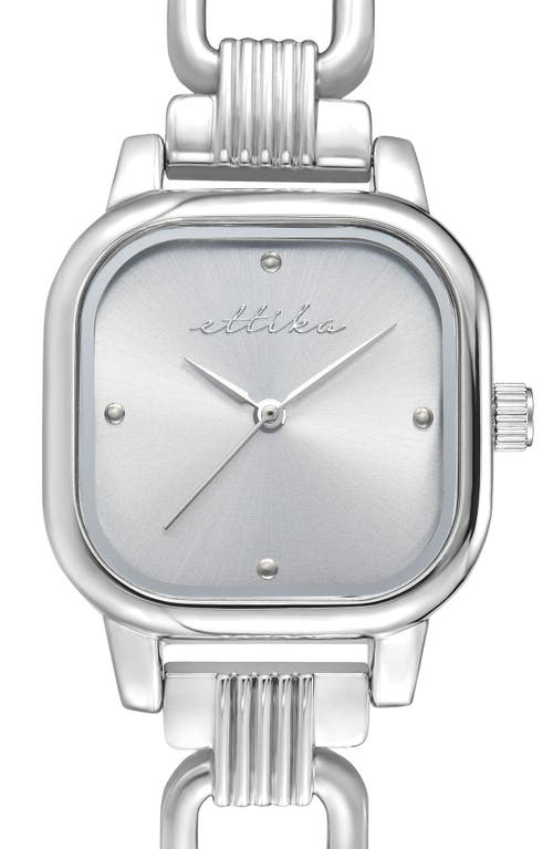 Ettika Square Bracelet Watch In Metallic