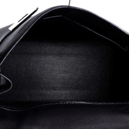 Pre-owned Hermes  Hermes Kelly Handbag Black Togo With Palladium Hardware 32 In Black