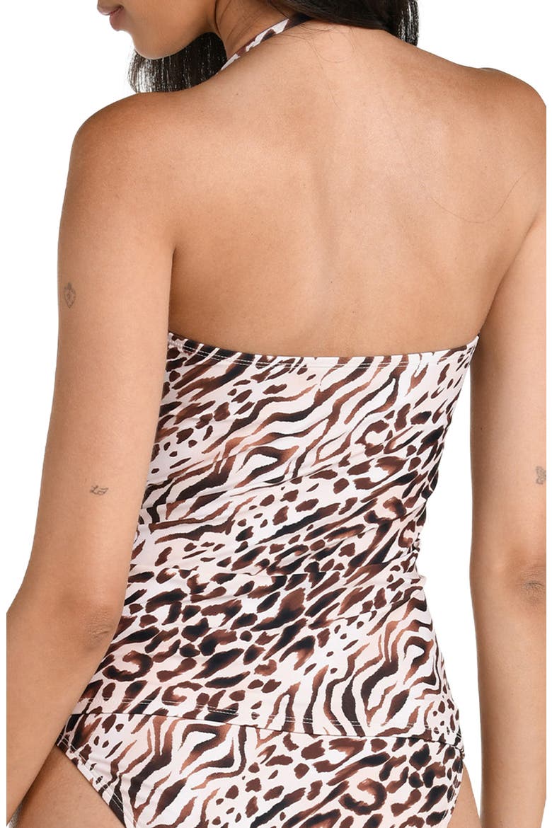 Fierce Territory Bandeau Tankini Top, Alternate, color, TAUPE