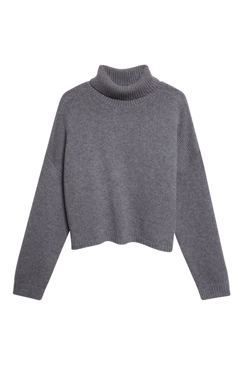 Zerlina Cashmere Turtleneck Sweater, Alternate, color, GRAPHITE